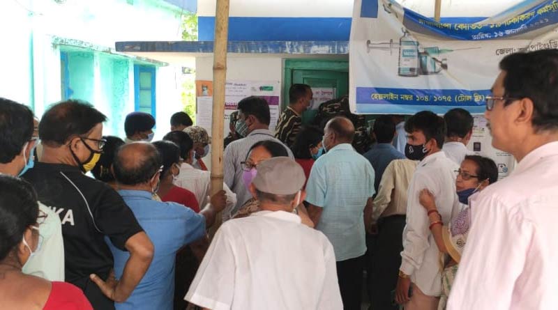 Corona Vaccine scarcity hits vaccination drive in Jalpaiguri , protest erupts