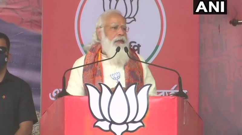 WB Election: PM Narendra Modi attacks CM Mamata Banerjee from Talit of Purba Barddhman । Sangbad Pratidin