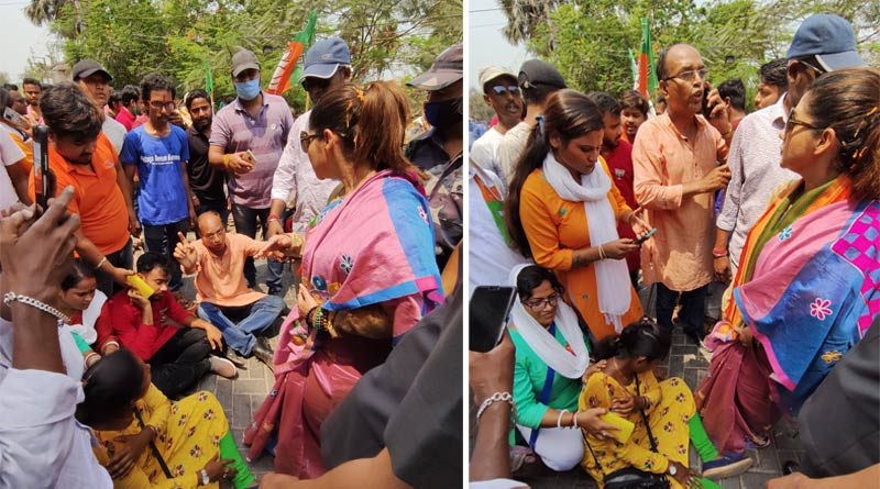 WB Elections 2021 : BJP worker allegedly beaten up by TMC in Thakurpukur ps area | Sangbad Pratidin