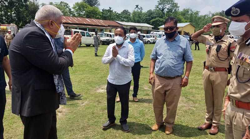 West Bengal governor Jagdeep Dhankar visits Assam 'refugee' camp | Sangbad Pratidin