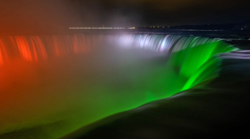 Niagara Falls lights up with Indian tricolour in display of solidarity and hope during Covid-19 crisis | Sangbad Pratidin