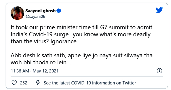 Saayoni Ghosh Slams Central Government on Corona Situation
