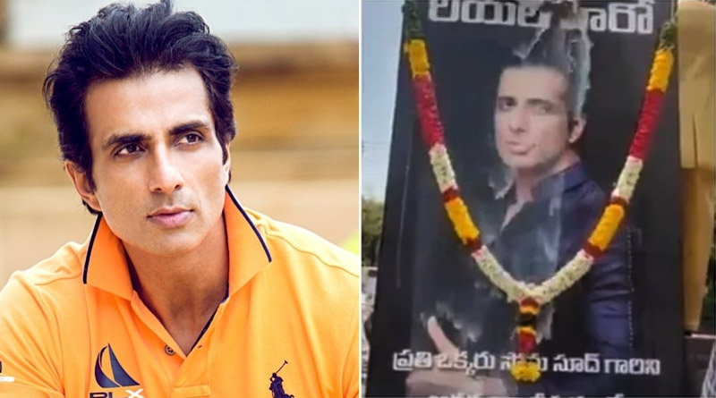 Here is how actor Sonu Sood reacted to video of fans pouring milk on his photos | Sangbad Pratidin