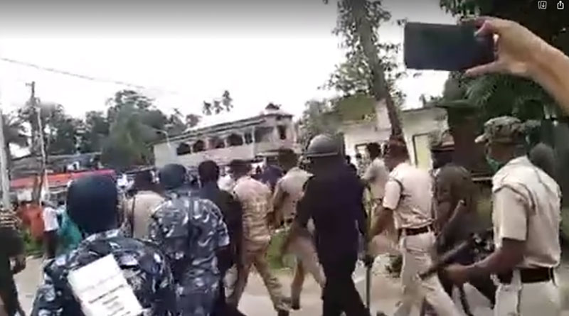 Clash breaks out between TMC and BJP in Cooch Behar tufanganj | Sangbad Praridin