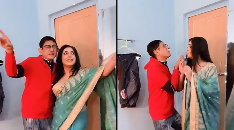 Kanchan Mullick and Sreemoyee Chattoraj dancing with Tumpa song goes viral