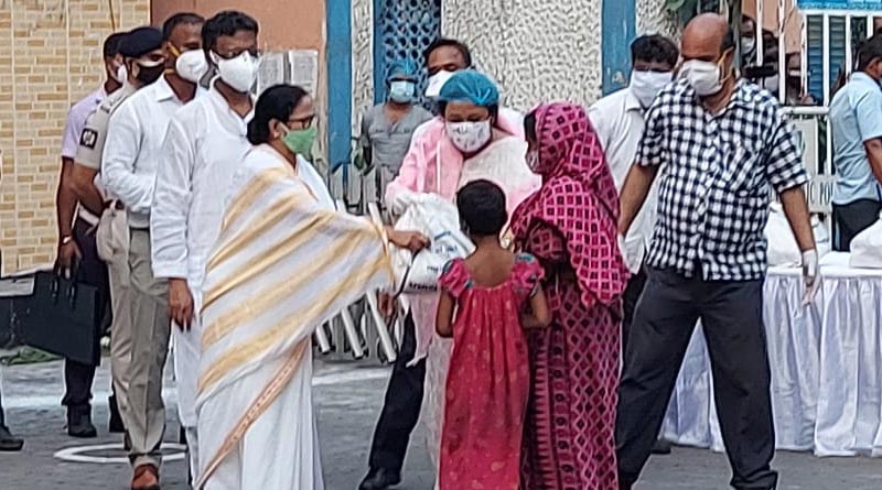 CM Mamata Banerjee distributed Cyclone Yaas relief material in alipore, kolkata | Sangbad Pratidin