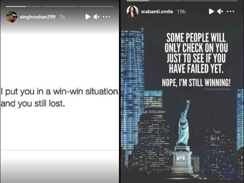 Has Srabanti Chatterjee and Roshan Singh just teased each other in Instagram story