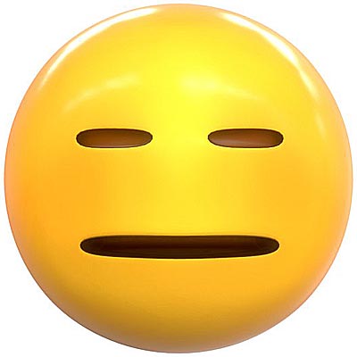 Expression less Emoji meaning