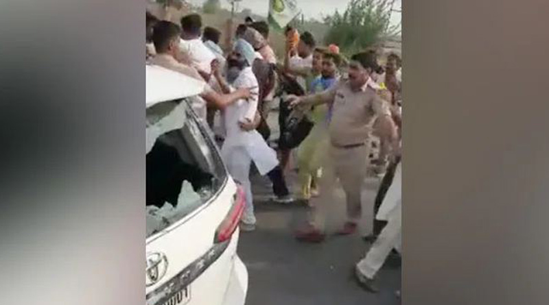100 farmers face sedition case after allegedly attacking BJP leader's car | Sangbad Pratidin