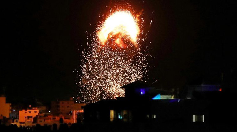 Israeli air raids target Gaza for third time since May ceasefire | Sangbad Pratidin