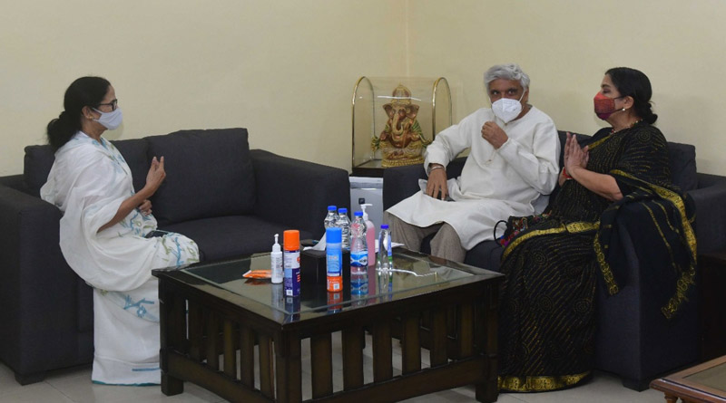 Lyricist-poet Javed Akhtar and actor Shabana Azmi met West Bengal Chief Minister Mamata Banerjee