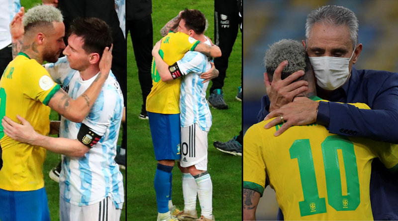 Argentine star Lionel Messi wins hearts as he consoles tearful Neymar | Sangbad Pratidin