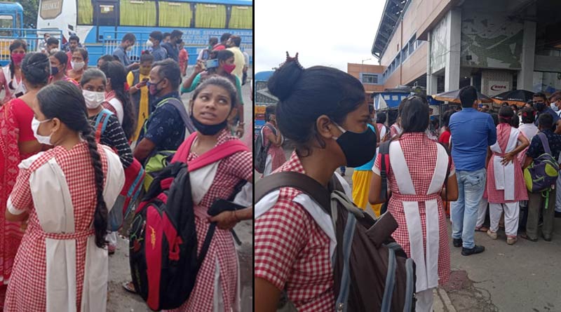 Higher secondary 2021: students stage protest infront of WBCHSE in Salt Lake | Sangbad Pratidin