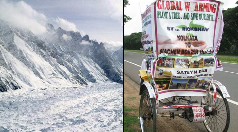 Rickshaw puller's Siachen Odyssey to protest fuel price rise | Sangbad Pratidin