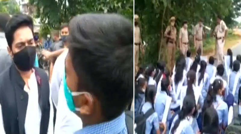 TMC MP Abhishekh Banerjee converse with protesting school students in Tripura | Sangbad Pratidin