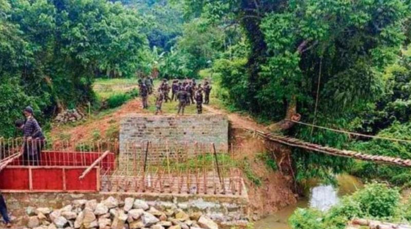 Tensions flare up again at Assam-Mizoram border over construction of bridge | Sangbad Pratidin
