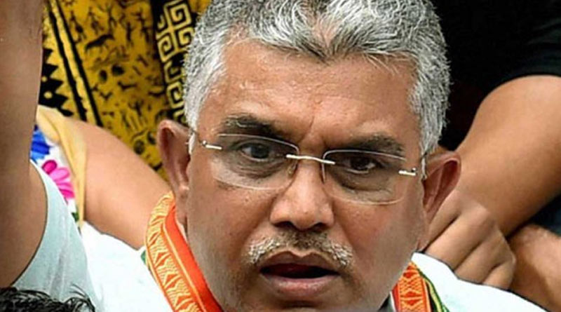 Dilip Ghosh uses abusive language towards BJP Councilor of Kharagpur after agitation of people on water logging | Sangbad Pratidin
