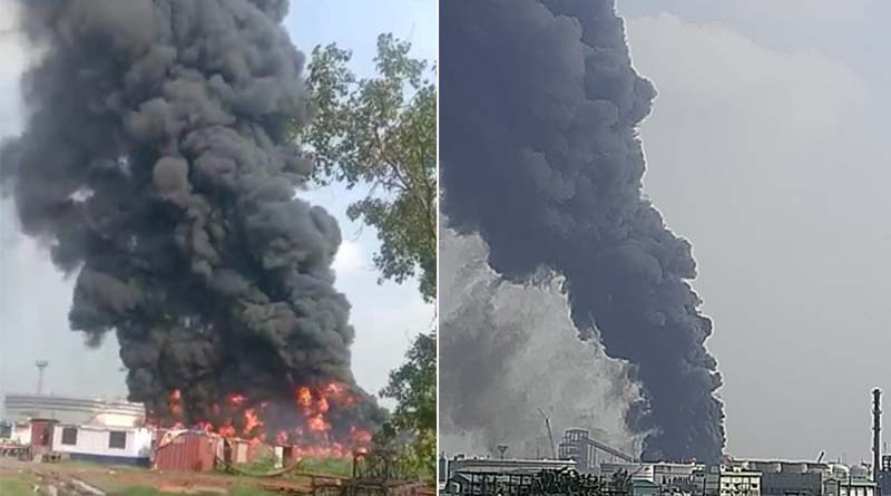 Massive fire breaks out at Haldia industrial zone | Sangbad Pratidin