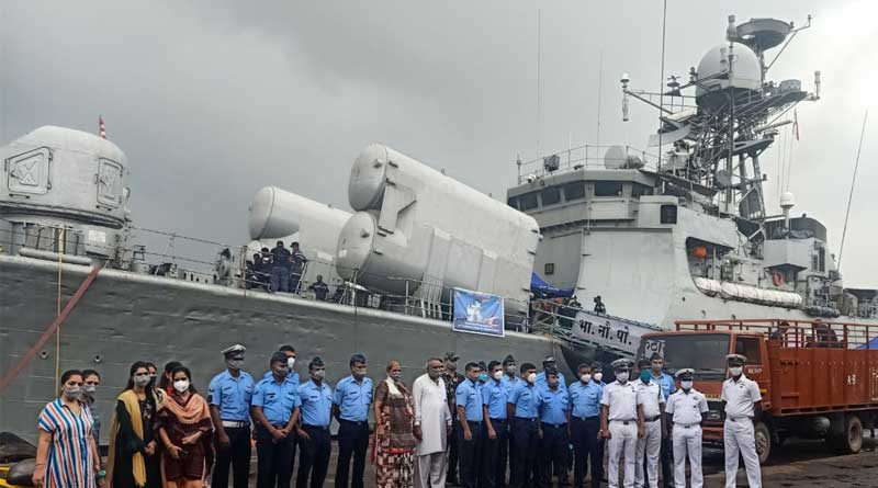 INS Kuthar makes Port Call at Kolkata to mark 'Azadi Ka Amrit Mahotsav' | Sangbad Pratidin