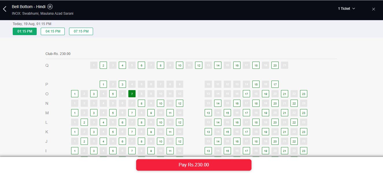 Inox Swabhumi Afternoon Show Time 