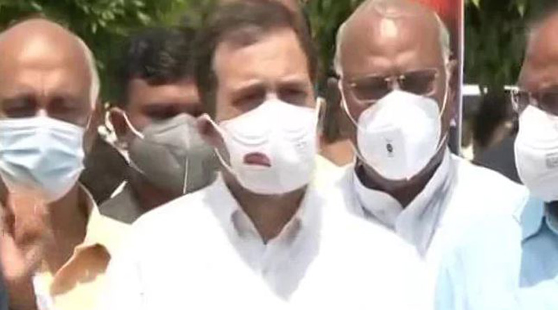 Opposition leaders held a march outside the parliament building। Sangbad Pratidin