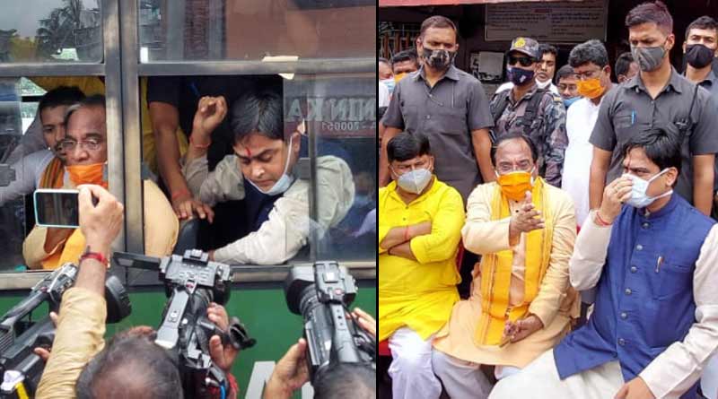 BJP workers clash with police during rally in Kolkata | Sangbad Pratidin