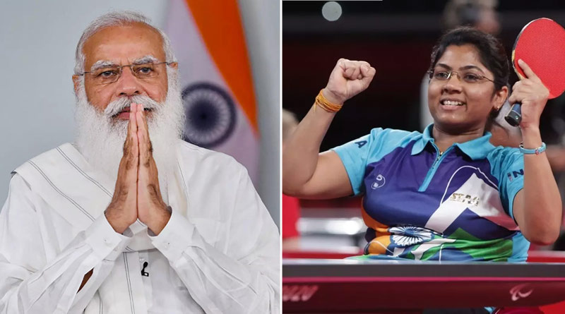 PM Modi spoke to Bhavina Patel, congratulated her on winning Paralympics Silver medal | Sangbad Pratidin