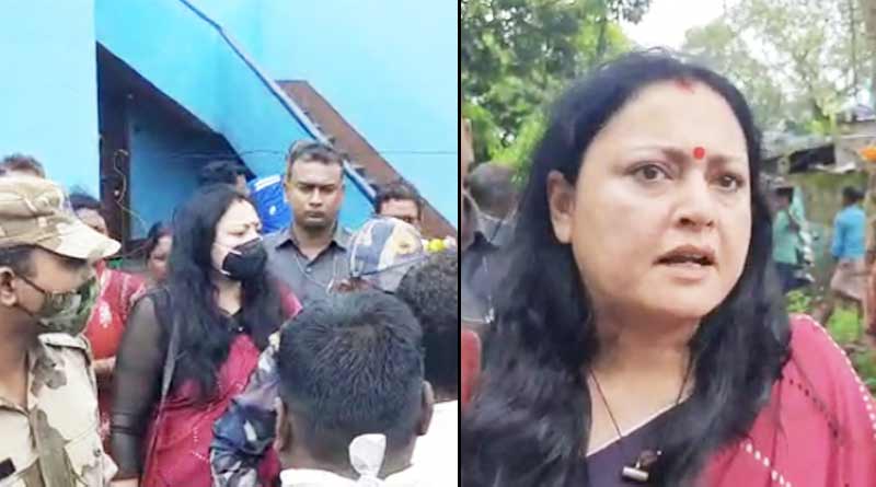 BJP MLA Agnimitra Paul faces protest after landslide devastates Asansol | SangbadPratidin