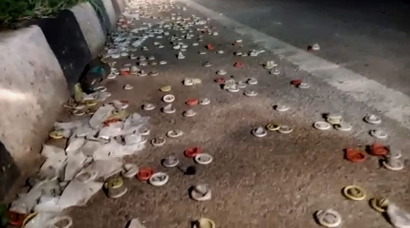Karnataka: Condoms lie all over national Highway in Tumakur