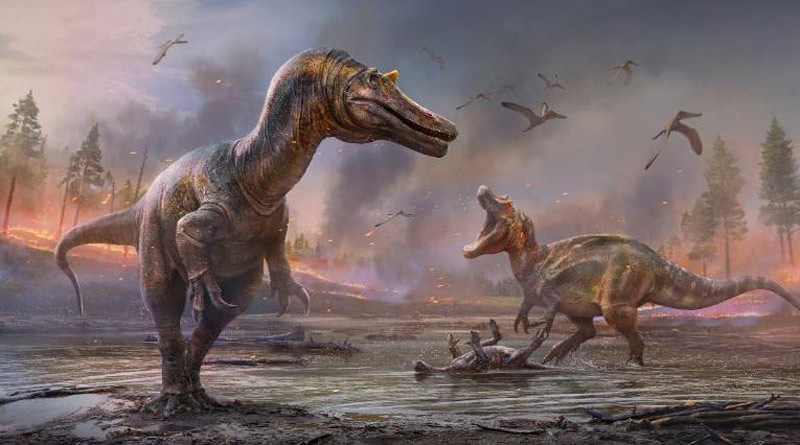 Horned crocodile-faced dinosaur fossiles found in UK। Sangbad Pratidin