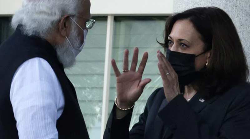 Kamala Harris' barb of democracy against Modi | Sangbad Pratidin