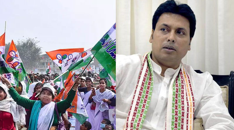 TMC alleges covid norms violation by Tripura CM Biplab Deb | Sangbad Pratidin