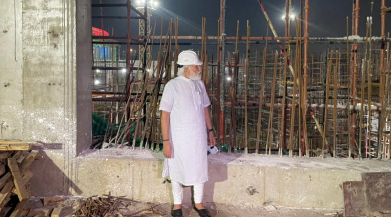 PM Modi visits new Parliament building construction site unannounced, spends an hour | Sangbad Pratidin