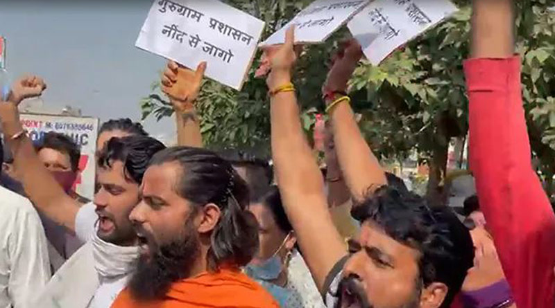 30 detained after protests disrupt namaz in Haryana's Gurgaon। Sangbad Pratidin