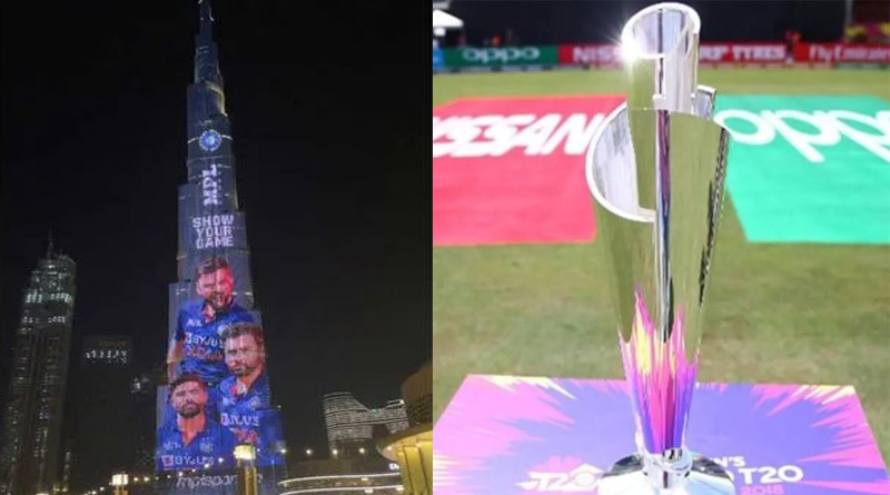 Team India's T20 World Cup jersey displayed on Burj Khalifa। Sangbad Pratidin