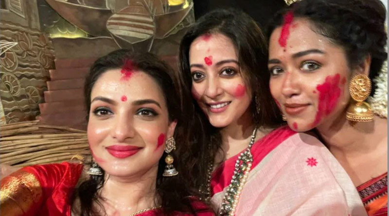 Raima, Tanusree, Sohini got trolled for sindur khela | Sangbad Pratidin