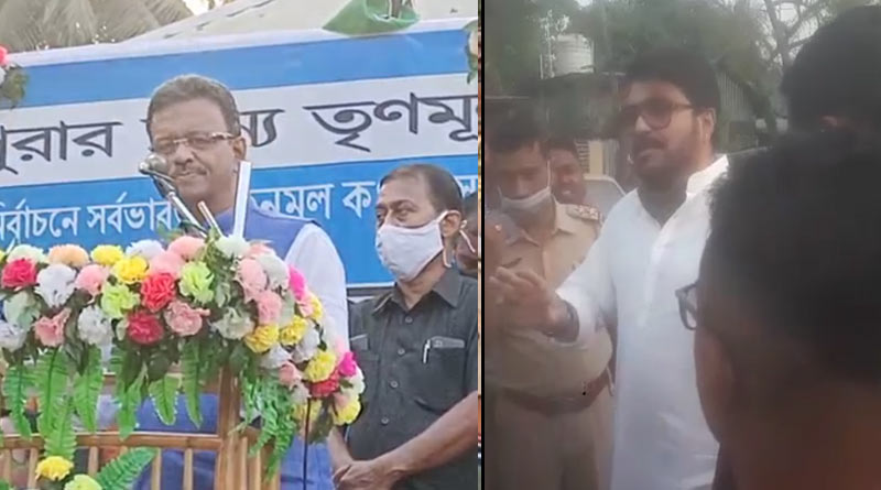 TMC in Tripura: chaos in campaigning of Firhad Hakim in Agartala, stage vandalised, BJP accussed | Sangbad Pratidin