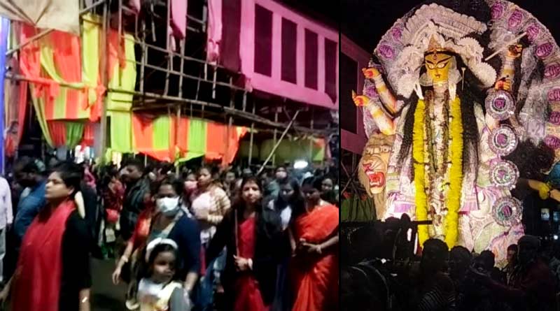 Jagadhatri Puja 2021: Huge crowd on Jagadhatri immersion in Krishna Nagar | Sangbad Pratidin