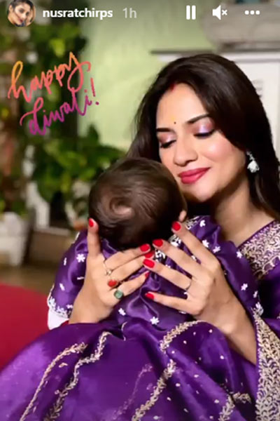 Nusrat with son