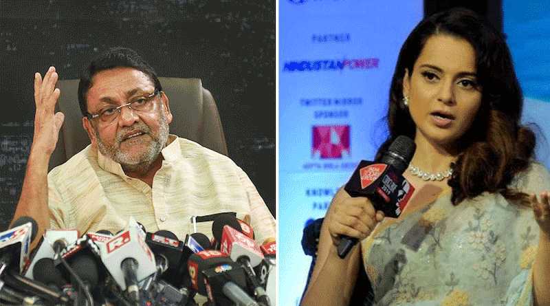 She is high on Malana cream Nawab Malik on Kangana Ranaut's freedom was bheek| Sangbad Pratidin