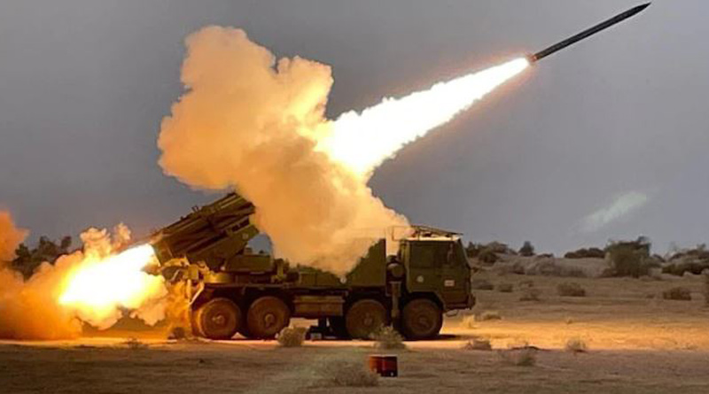 Upgraded Pinaka rocket system successfully tested in Pokhran। Sangbad Pratidin