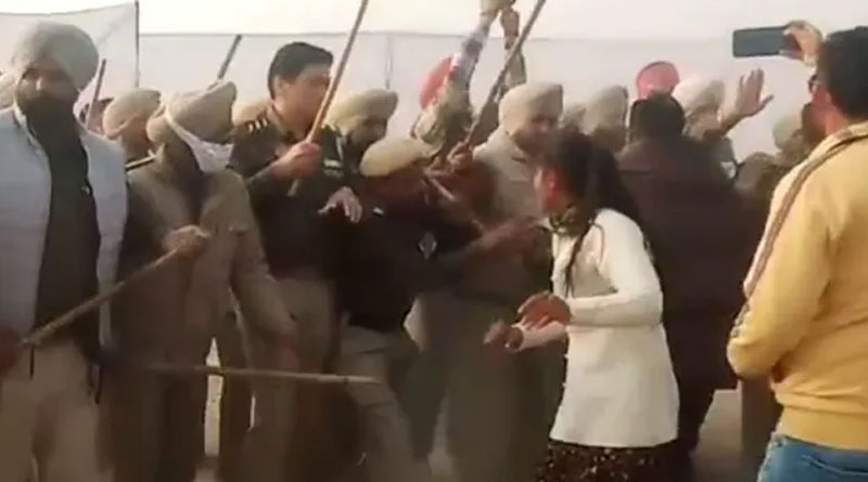 Violent crackdown on teachers at Chief Minister's rally in Punjab caught on camera | Sangbad Pratidin