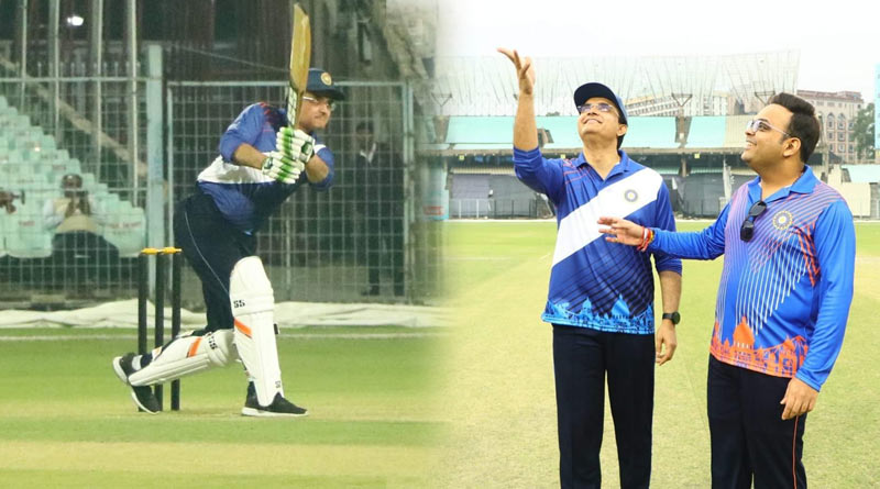 BCCI president Sourav Ganguly played in Eden Gardens | Sangbad Pratidin