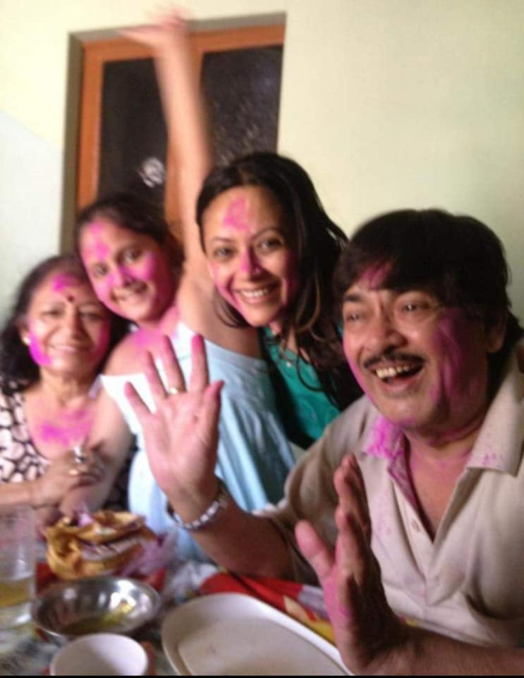Sreelekha with Father