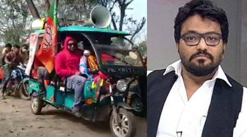 An anti-Trinamool song which is sung by TMC leader Babul Suoriyo is playing in BJP's election campaign | Sangbad Pratidin