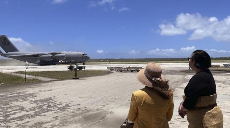 First foreign aids arrive in Tonga, after by big volcano eruption and Tsunami | Sangbad Pratidin