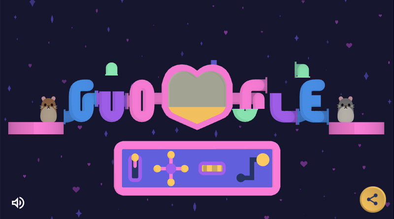 Google Doodle celebrating Valentine's Day with a game | Sangbad Pratidin