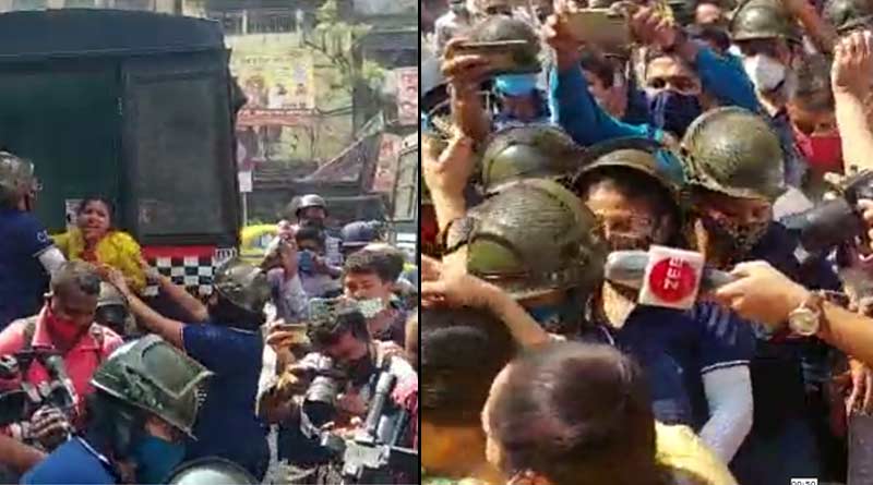 Chaos over BJP bandh in West Bengal but police eases the situation by arresting some supporters | Sangbad Pratidin