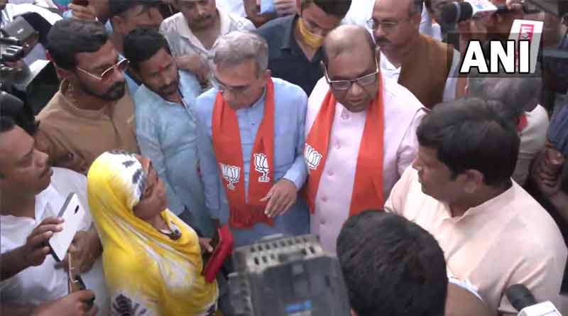 BJP delegations and congress MP Adhir Chowdhury visits Bagtui । Sangbad Pratidin