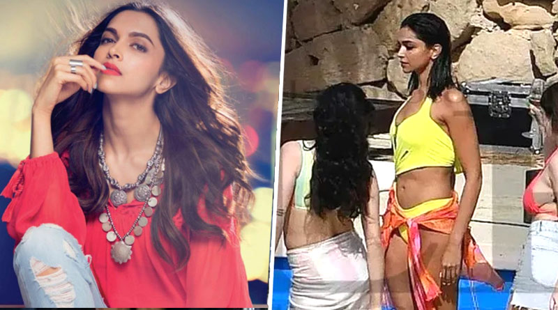 Actress Deepika Padukone posing for the paparazzi along with Shah Rukh Khan on Pathan Shoot | Sangbad Pratidin